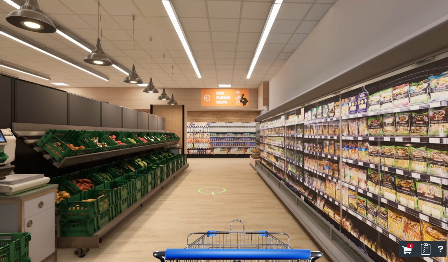 Shopping in a virtual supermarket